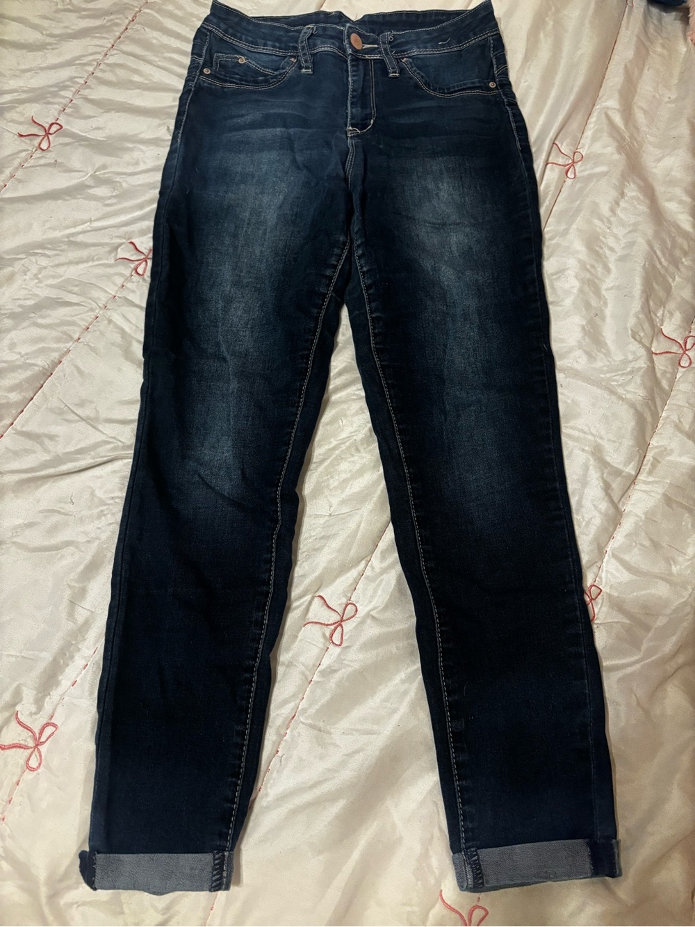 YMI Women’s Skinny Jeans in Dark Indigo Wash